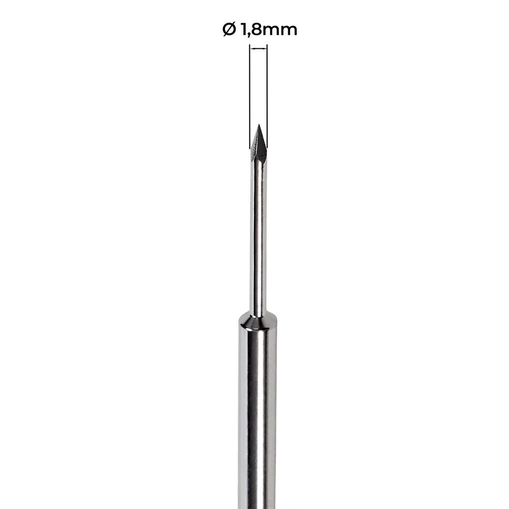 First OSSEOTOUCH — Disegno tecnico con quote, punta lanceolata Ø 1,8 mm