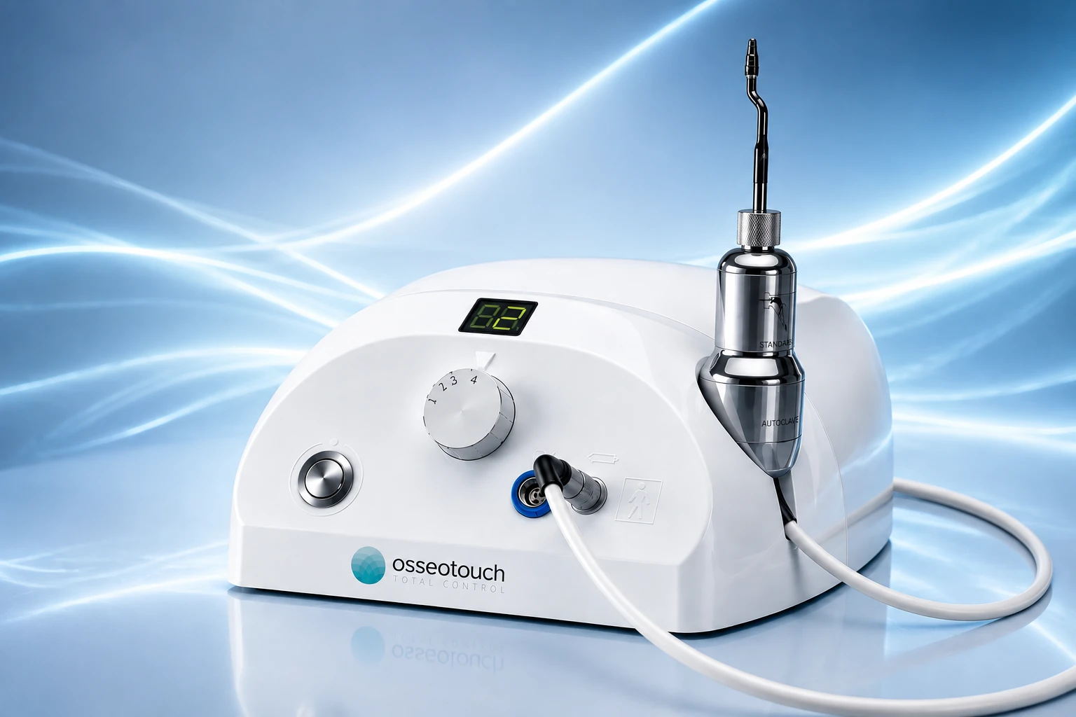 Dispositivo Magnetic Mallet OSSEOTOUCH con manipolo e inserto chirurgico