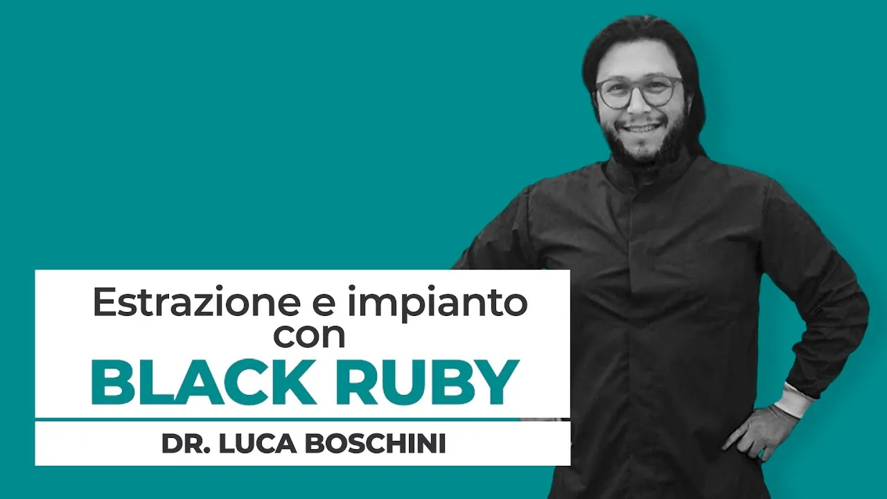 Caso clinico - Preparazione sito implantare drill-free con Black Ruby e Magnetic Mallet