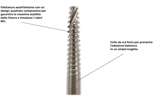Impianto pterigoideo PT-1 - vista dettaglio osteotomi